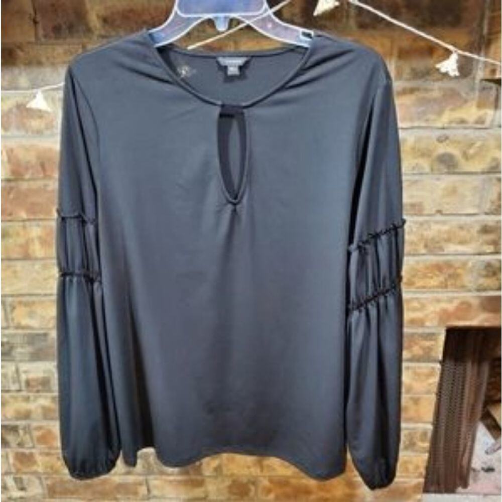 GUESS black long‎ sleeve top size large